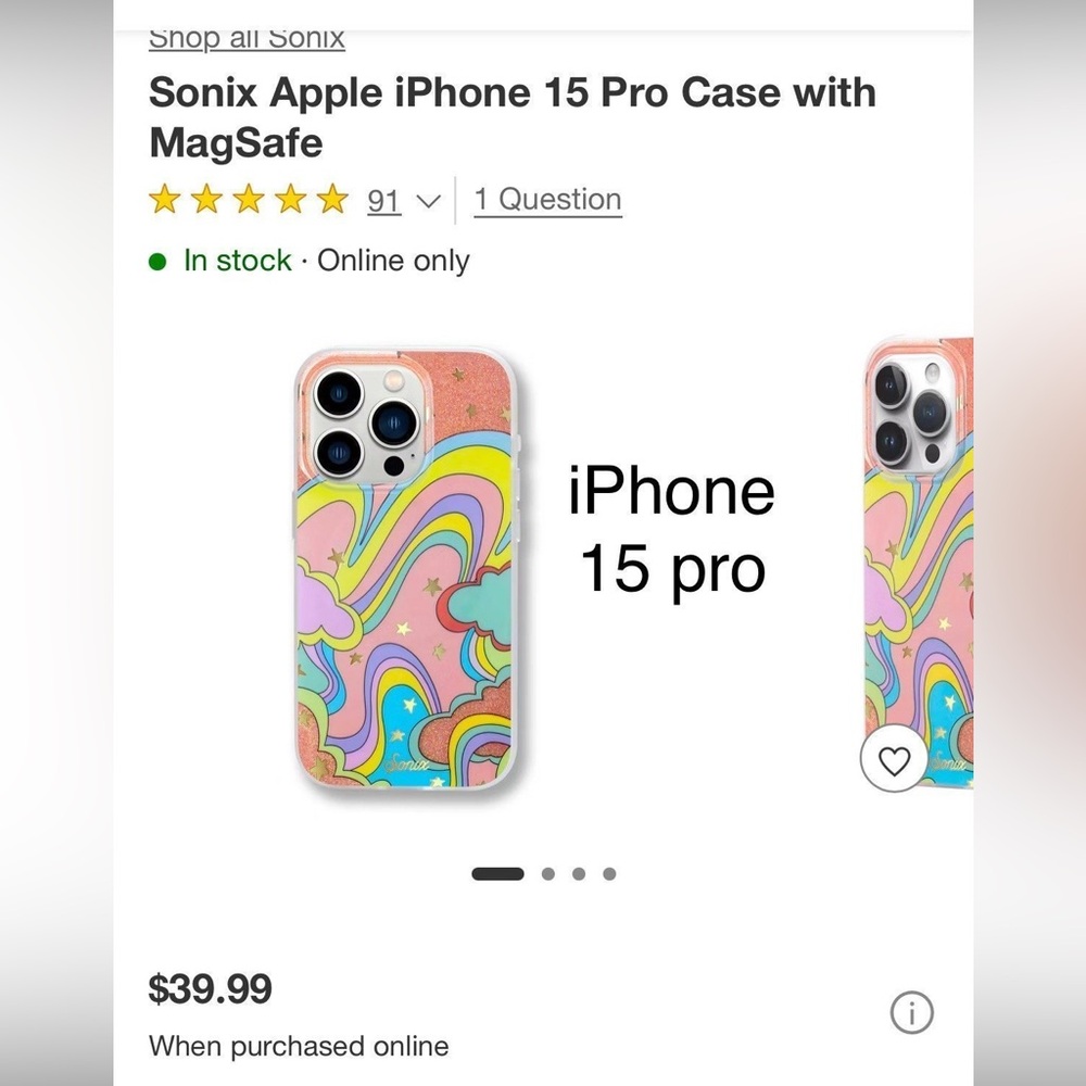 New Sonix IPhone 15 pro case
